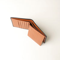 opened Brown leather wallet on a white background