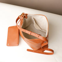Back of Zesté Crossbody Lux by Danilo’s – luxury leather bag with minimalist design and refined stitching