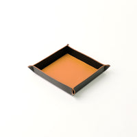 Office Leather Desk 6-Set (Pencil Holder) - Pebble Black with Napa Tan