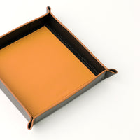 Office Leather Desk 6-Set (Pencil Holder) - Pebble Black with Napa Tan