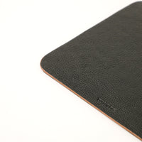Office Leather Desk 6-Set (Pencil Holder) - Pebble Black with Napa Tan