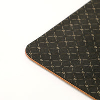 Office Leather Desk 6-Set (Pencil Holder) - Pebble Black with Napa Tan