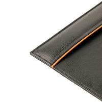 Office Leather Desk 6-Set (Pencil Holder) - Pebble Black with Napa Tan