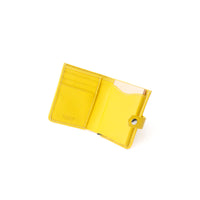 RFID Blocking Card Case Wallet with Snap Closure - Pebble Yellow