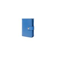 RFID Blocking Card Case Wallet with Snap Closure - Blue