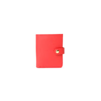 RFID Blocking Card Case Wallet with Snap Closure - Pebble Red