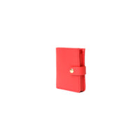 Porta tarjetas con bloqueo RFID y cierre de broche - Rojo corrugado