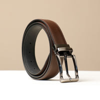 Black and Brown Double Use Leather Belt