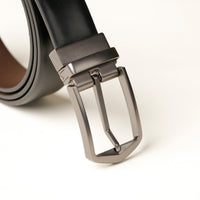 Black Smooth Leather Belt