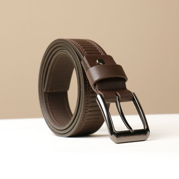 Brown Textured Belt