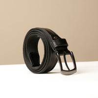 Black Canvas with Leather Belt