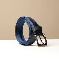 Blue Canvas with Leather Belt