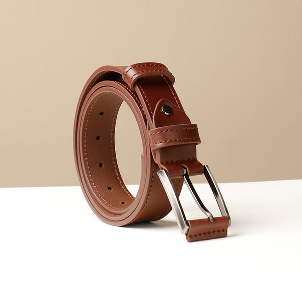 Brown Belt with Leather in Buckle