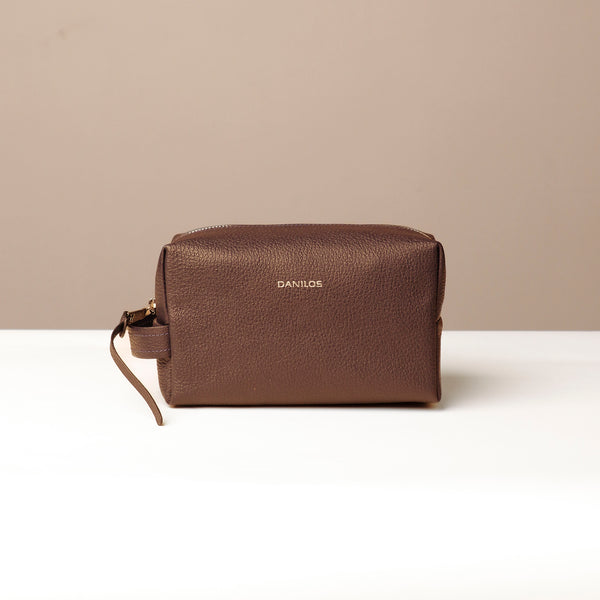 Mini Emma Toiletry Bag - Brown
