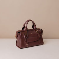 Handbag-satchel-nara-leather-brown-palisander-side-view