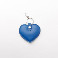 Llavero de corazón grande - Azul Napa
