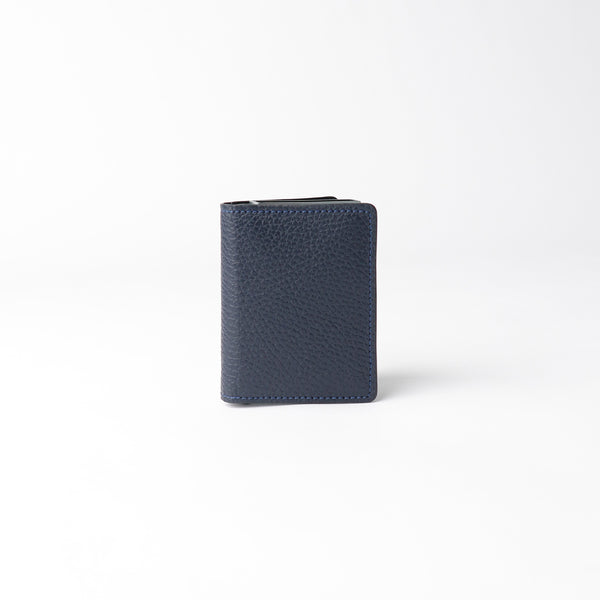 RFID Blocking Card Case Wallet - Pebble Dark Blue