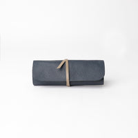 Tech Pouch Holder - Pebble Dark Blue with Napa Taupe