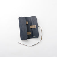 Tech Pouch Holder - Pebble Dark Blue with Napa Taupe