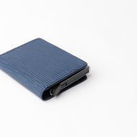 RFID Blocking Card Case Wallet - Epi Dark Blue with Napa Dark Blue