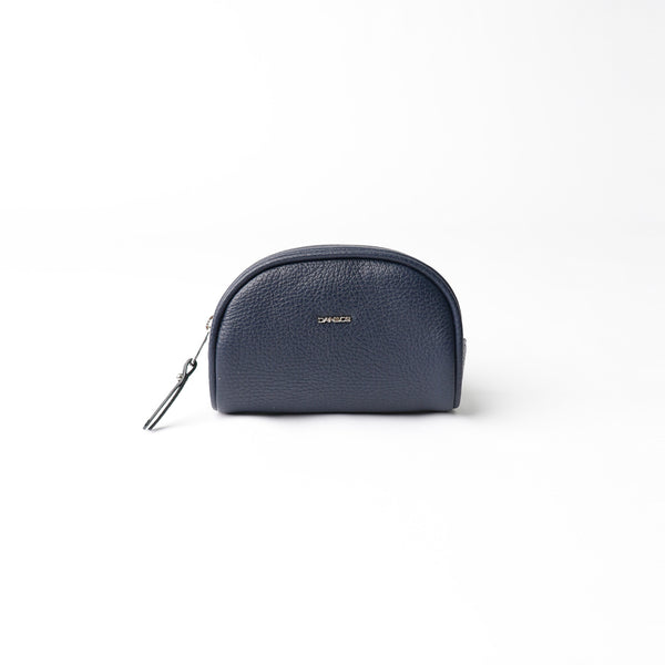Anabelle Cosmetic Pouch - Pebbled Dark Blue