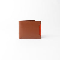 Milano Wallet - Brown with Orange Napa