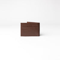Double Billfold Patrick - Croc emboss with Light Brown
