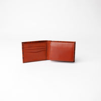 Royal Billfold Lux Wallet - Brown Croc with Brown Napa