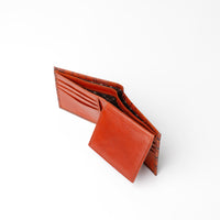 Royal Billfold Lux Wallet - Brown Croc with Brown Napa