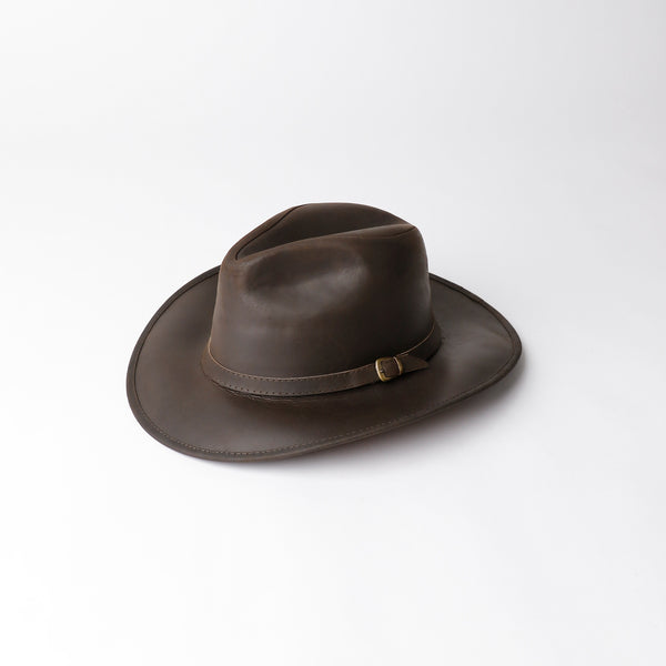 Fedora Style Leather Hat