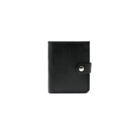 Porta tarjetas con bloqueo RFID y cierre de broche - Negro Epi & Negro Napa