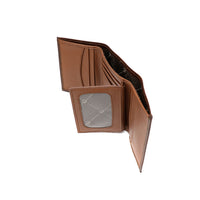 Trifold Wallet with Division - Brown Exotic