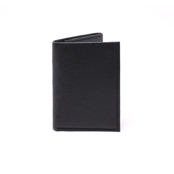 Trifold Wallet - Pebbled Black