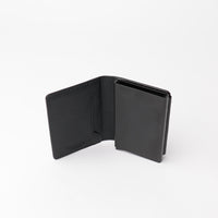 Tarjetero con bloqueo RFID - Negro corrugado con negro corrugado