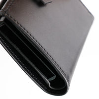 RFID Blocking Card Case Wallet with Snap Closure - Black Napa