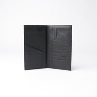 Aamal Passport Case - Pebbled Black with Napa Black