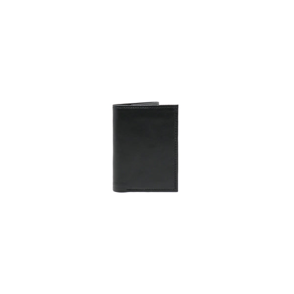 Trifold Wallet with Division - Black Napa