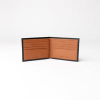 Double Billfold Patrick - Pebbled black with Tan