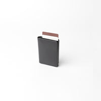 RFID Blocking Card Case Wallet - Saffiano Black