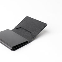 RFID Blocking Card Case Wallet - Saffiano Black