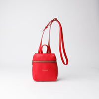 Akila Bag - Pebbled Red with Blue