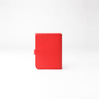 Pasaportera Patrick - Rojo granulado con rojo napa