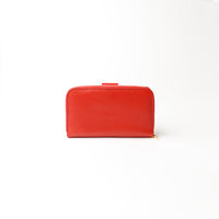 Monedero Svana - Rojo corrugado con rojo Napa