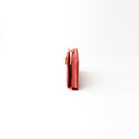 Svana Wallet - Red Pebbled & red Napa