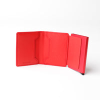 Porta tarjetas con bloqueo RFID - Rojo corrugado