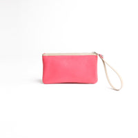 Nova Pouch Small - Pebbled Pink with Beige