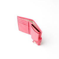 Porta tarjetas con bloqueo RFID y cierre de broche - Rosado