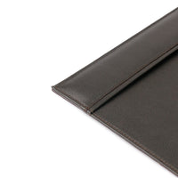 Office Leather Desk 6-Set (Pencil Holder) - Chocolate brown in Napa Leather