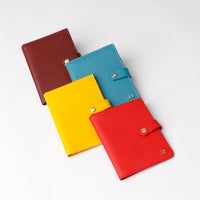 Passport Case Patrick - Pebbled Red with Napa Beige