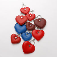 Heart Keychain Small - Pebble Red